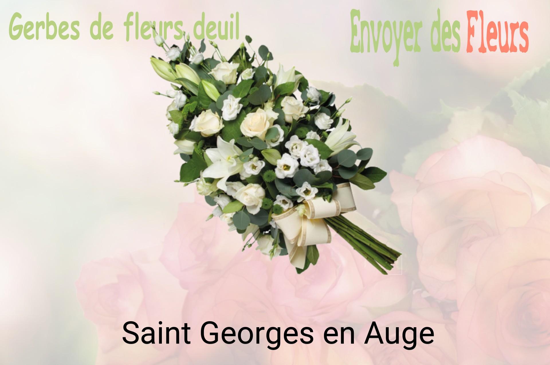 Gerbe de fleurs de deuil livrée à Saint-Georges-en-Auge